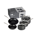 Hard Anodised 5 Piece Pan Set Induction Base