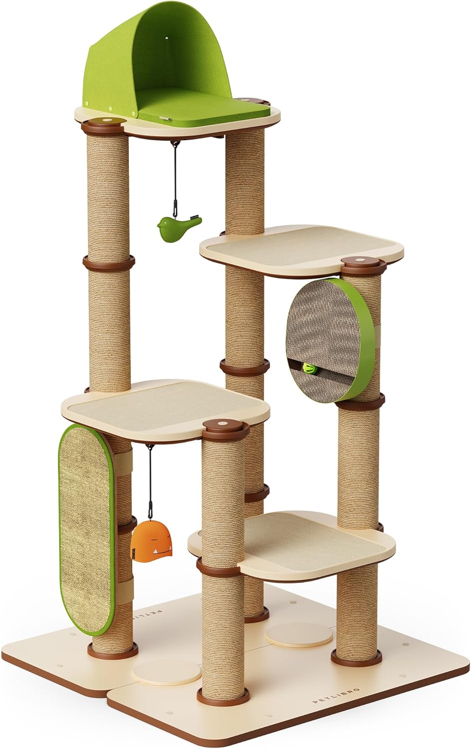 PETLIBRO Infinity Cat Tree Tower for Indoor Cats, Modular Design with Cat Bed, Toy, Felt Pads, Sisal Scratching Posts, 2-Second Setup, Sturdy