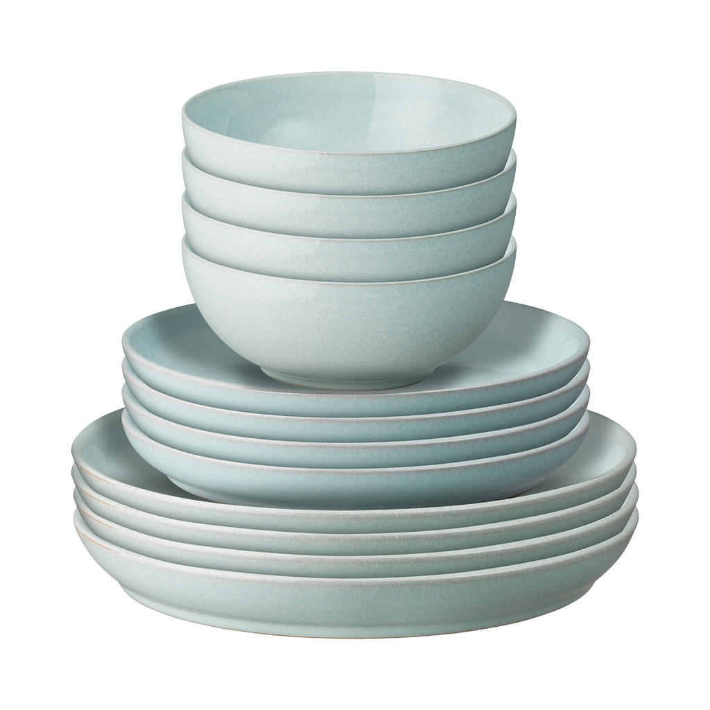 Elements Jade Light Green 12 Piece Dinner Set