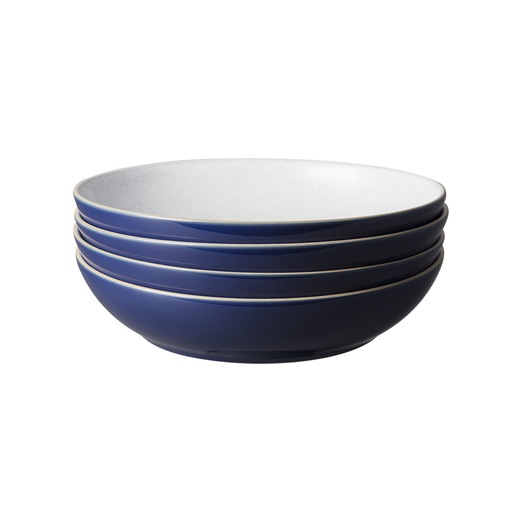 Elements Dark Blue Pasta Bowls - Set Of 4
