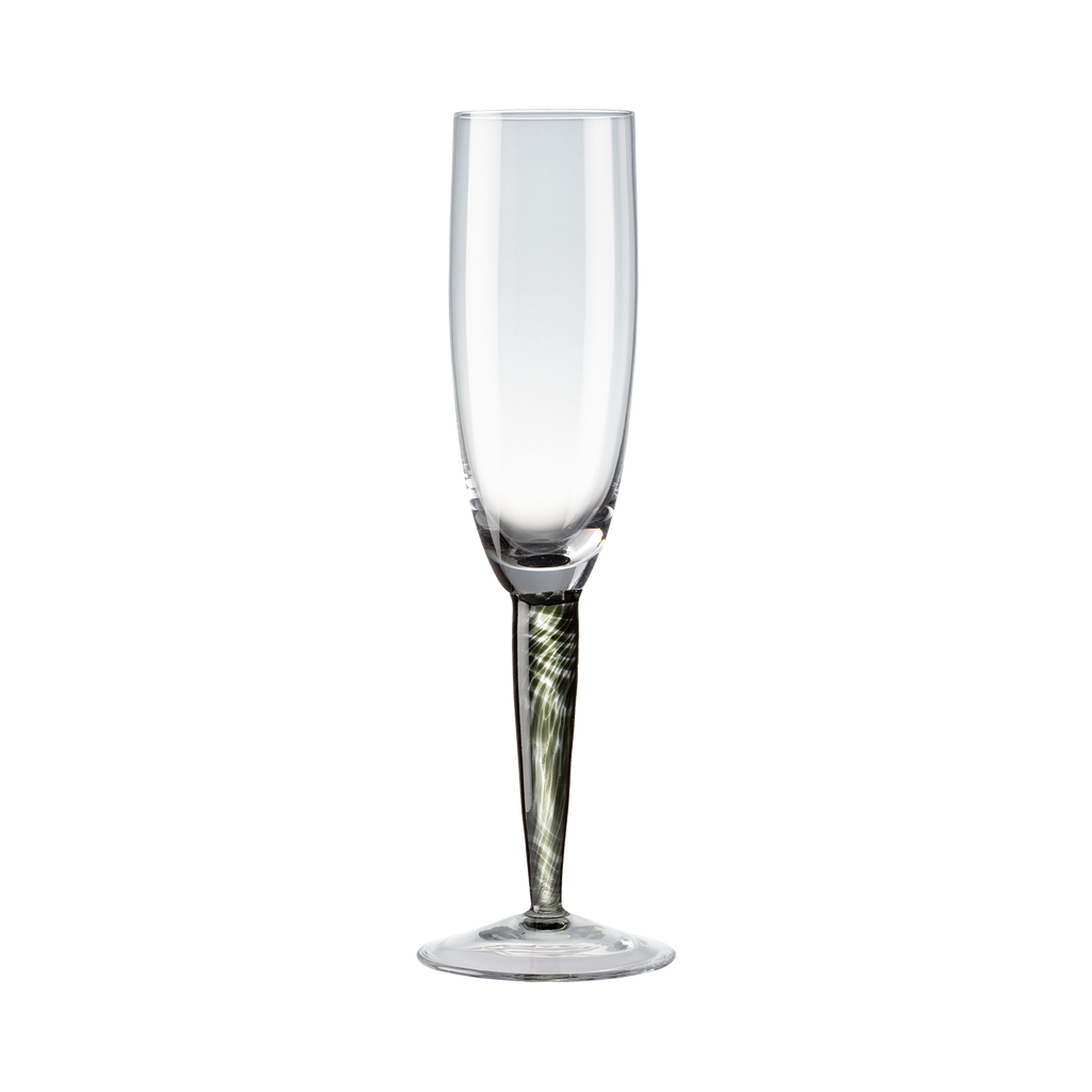 Classic Black Champagne Flutes - Set Of 2