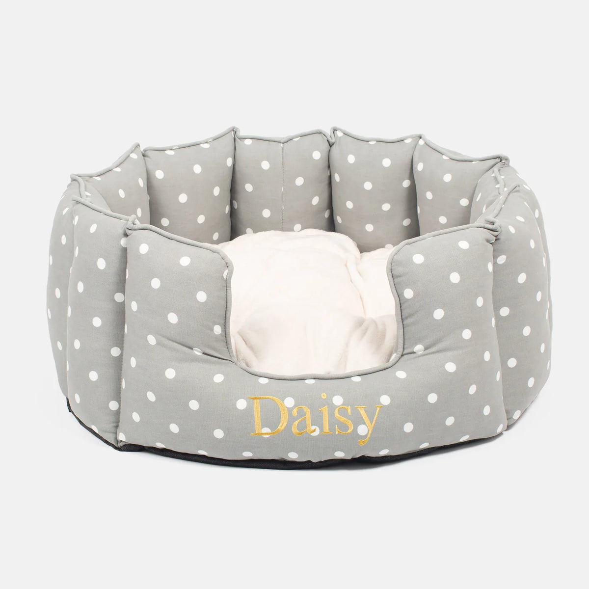High Wall Bed For Dogs in Spots & Stripes
