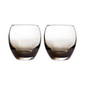 Contemporary Smoked Grey Small Tumblers - Set Of 2