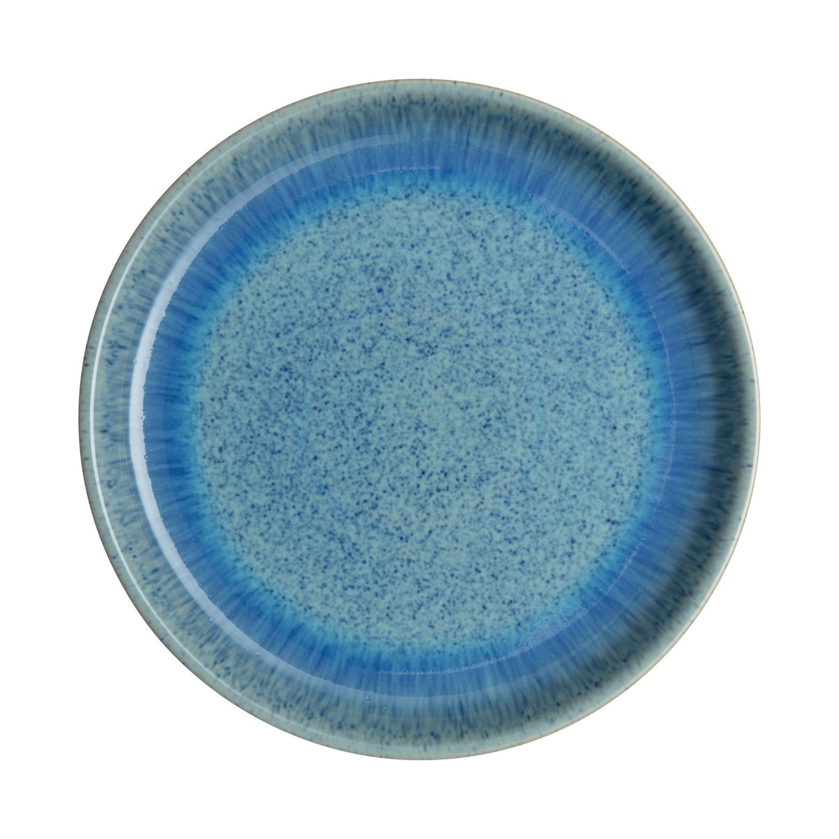 Bright Blue Speckle Medium Coupe Plate