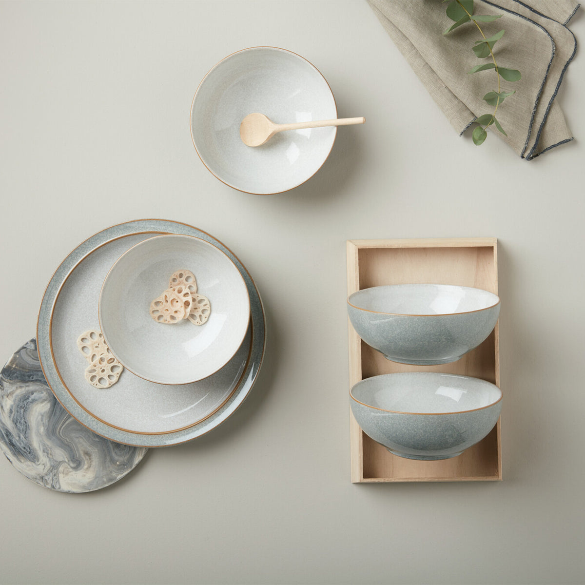 Elements Light Grey 12 Piece Dinner Set