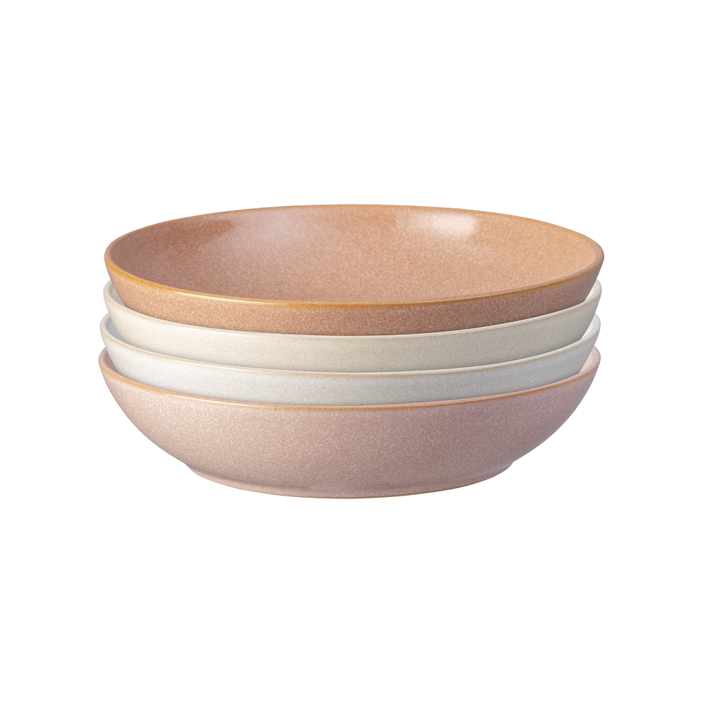 Quartz Rose 4 Piece Pasta Bowl Set