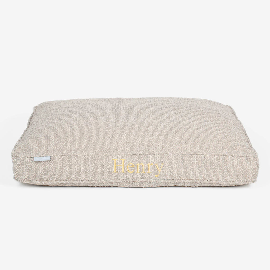 Dog Cushion in Mink Boucl