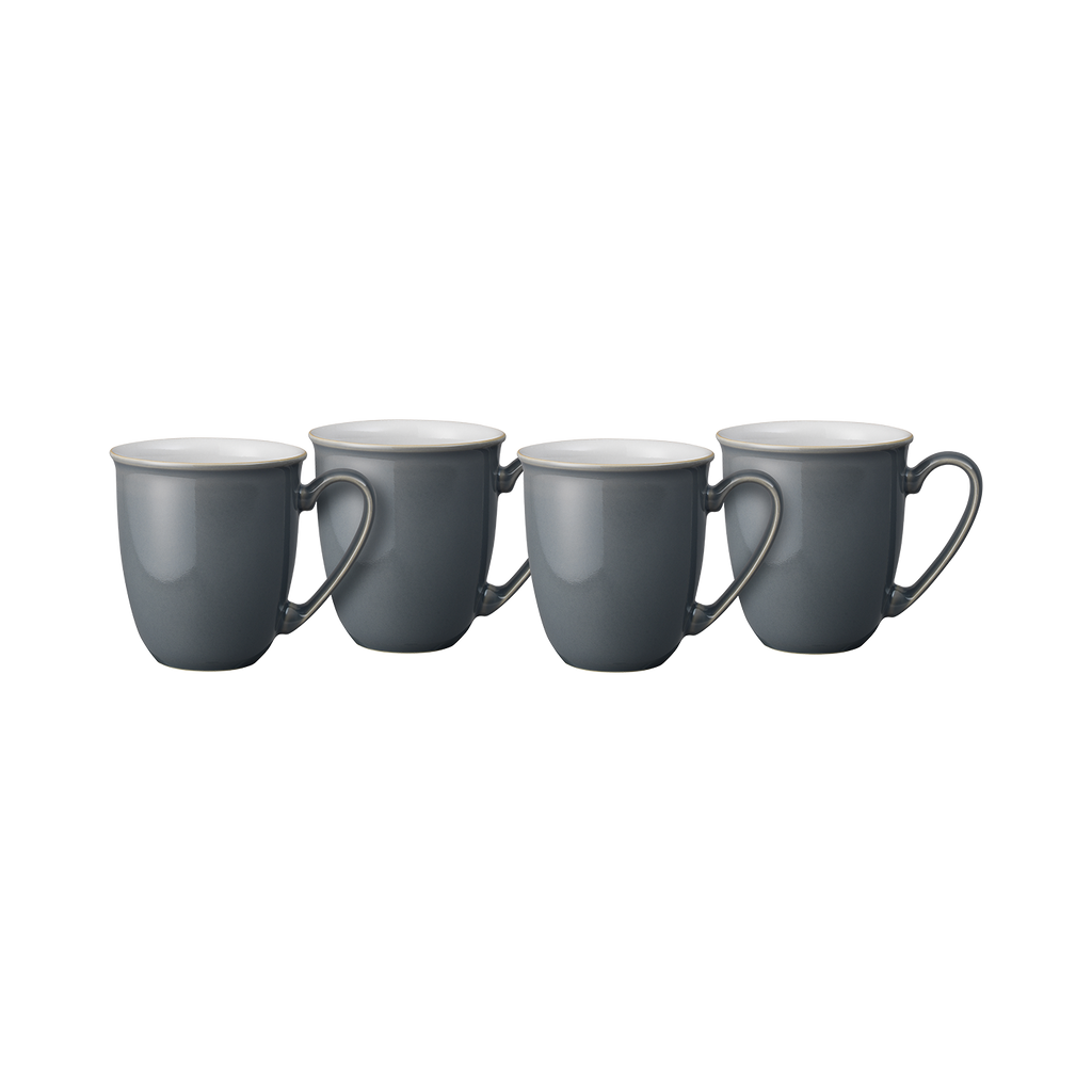 Elements Fossil Grey Coffee Beaker/Mugs - Set Of 4