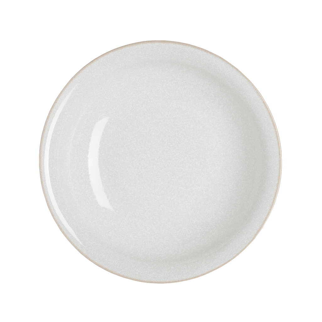 Cotton White Medium Shallow Bowl