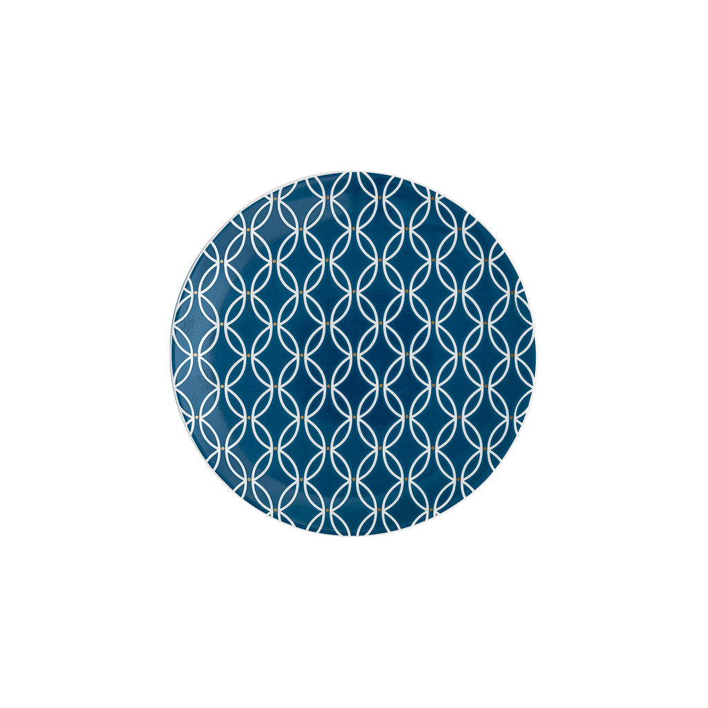 Modern Deco Small Plate Blue Seconds