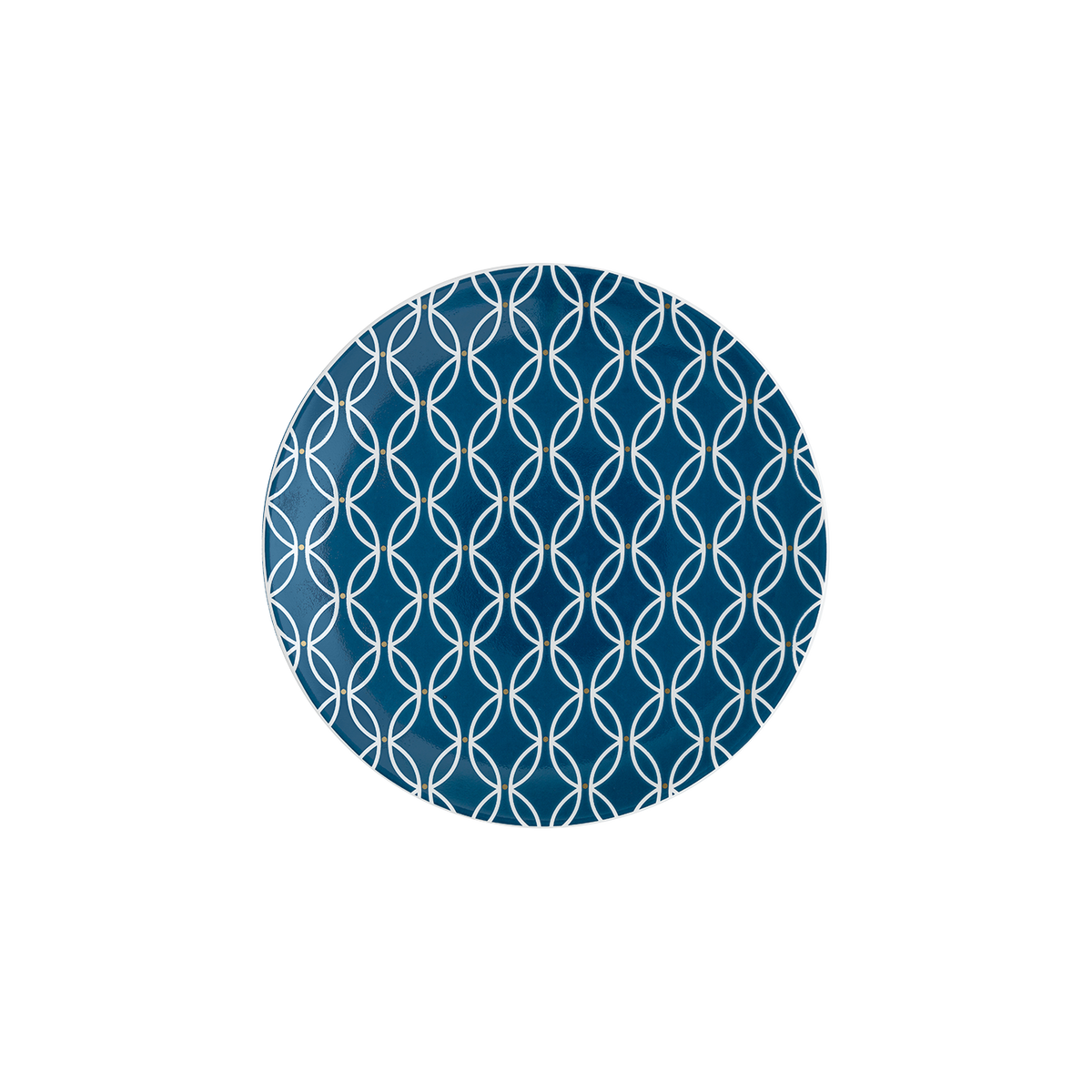 Modern Deco Small Plate Blue Seconds