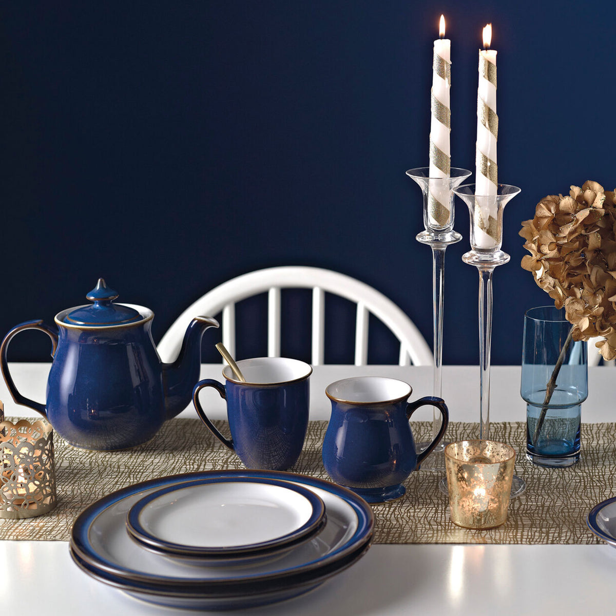Imperial Blue 4 Piece Dinner Set