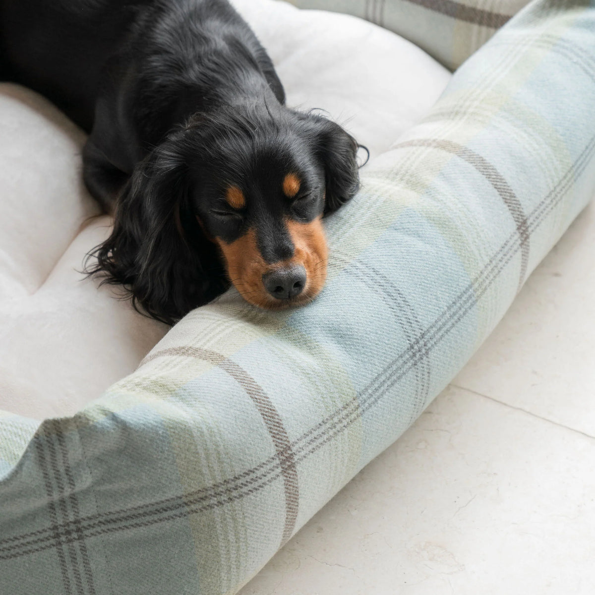 Box Bed For Dogs in Balmoral Tweed