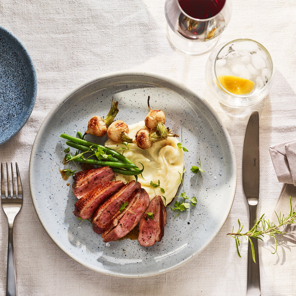 Studio Blue 4 Piece Coupe Dinner Plate Set