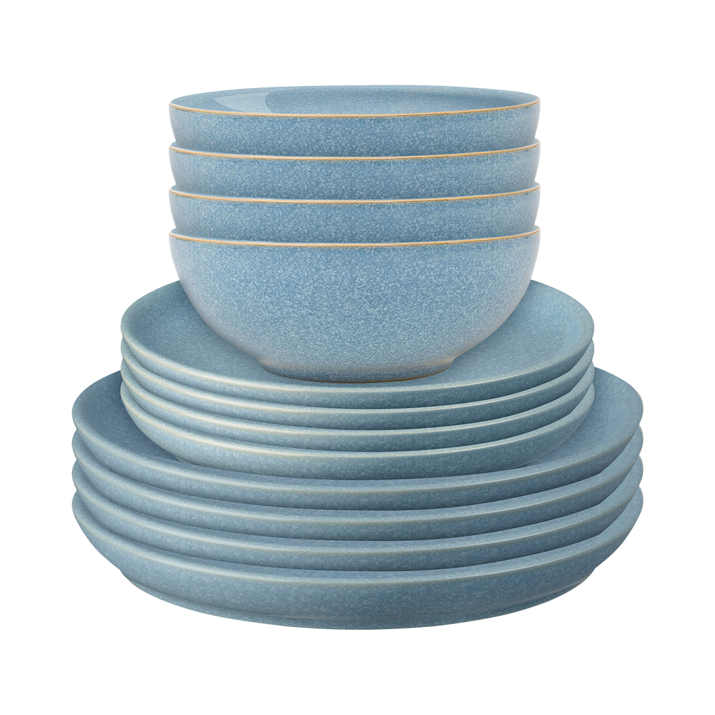 Elements Blue Coupe 12 Piece Dinner Set