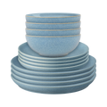 Elements Blue Coupe 12 Piece Dinner Set