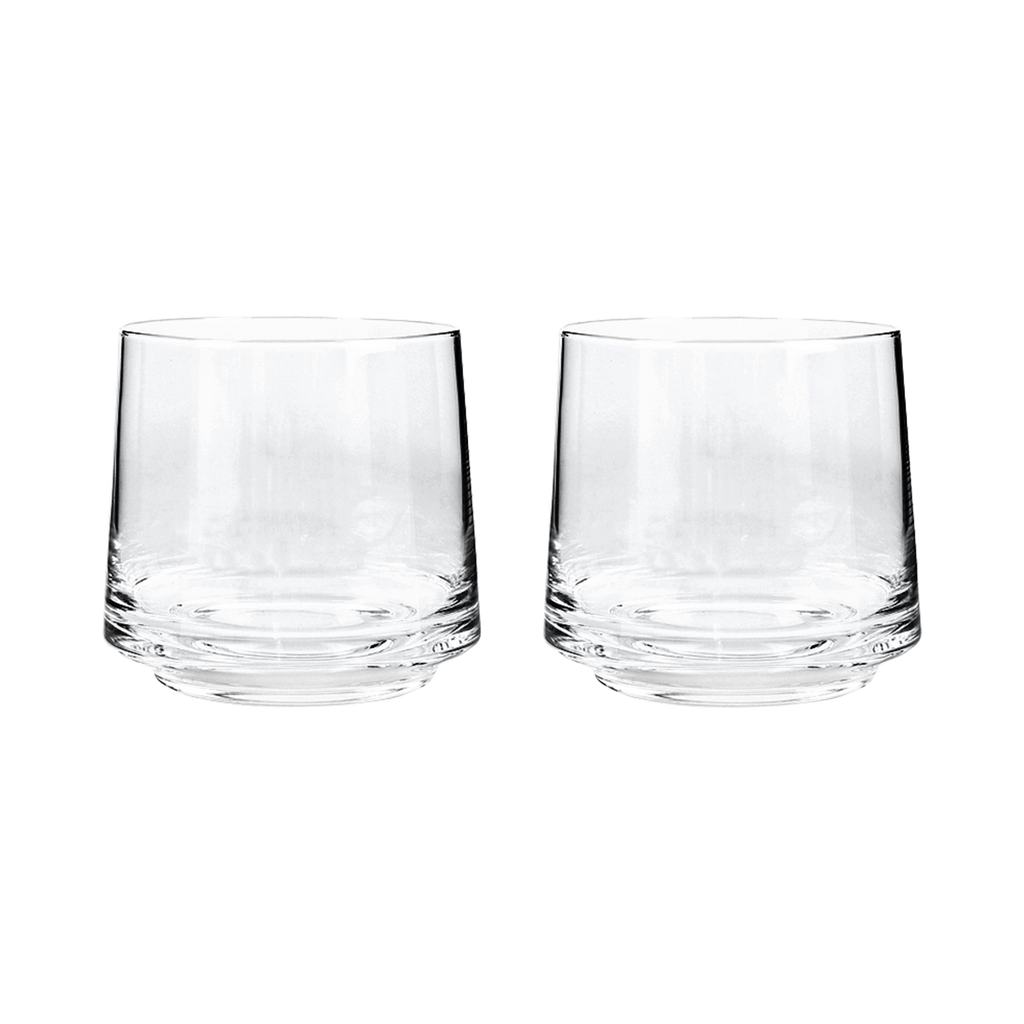 Contemporary Clear Small Tumblers - Set Of 2