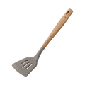 Acacia & Silicone Slotted Turner Grey