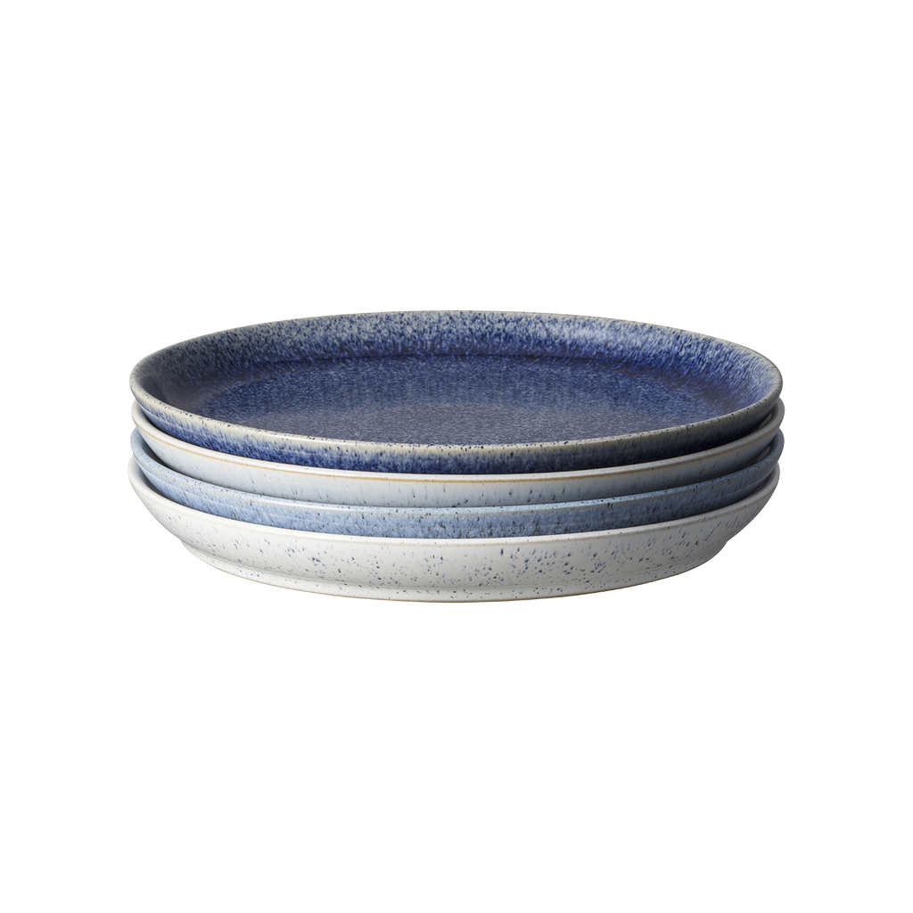 Studio Blue 4 Piece Coupe Dinner Plate Set