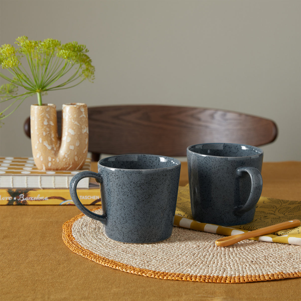 Dark Grey Speckle Mug