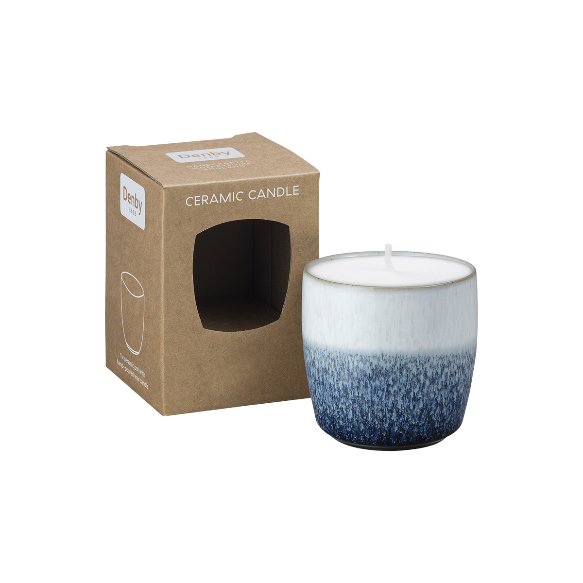 Kiln Blue Ceramic Candle