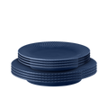 Porcelain Arc Blue 8 Piece Plate Set