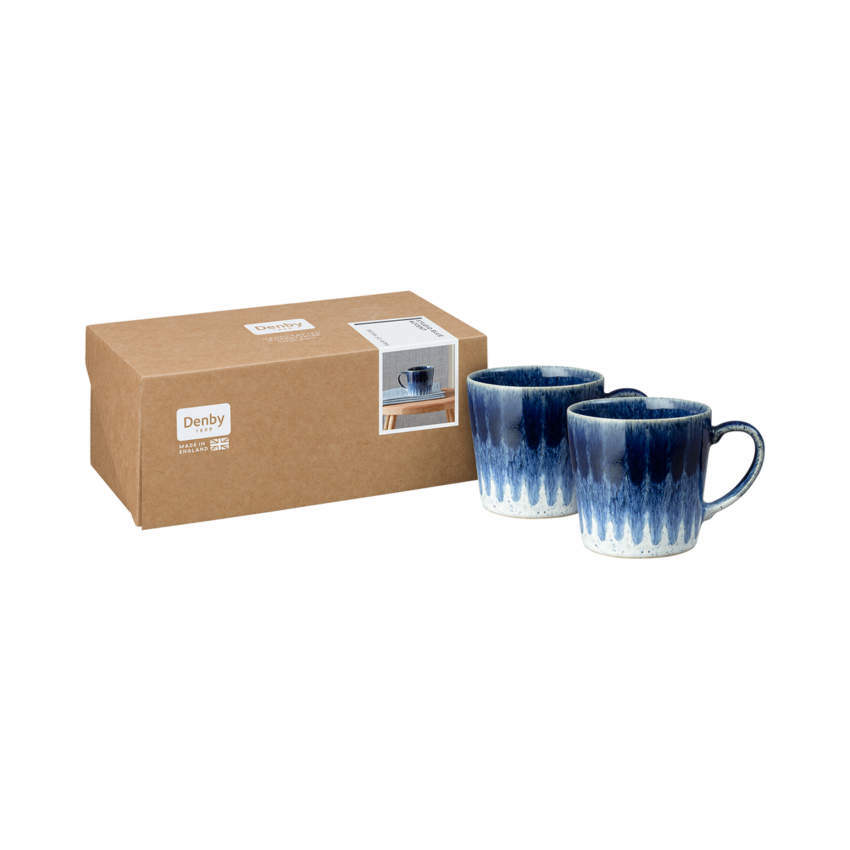 Studio Blue Accent Mugs - Set Of 2