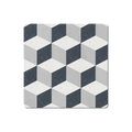 Grey Geometric Square Placemats - Set Of 6