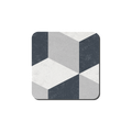 Grey Geometric Square Coasters - Set Of 6