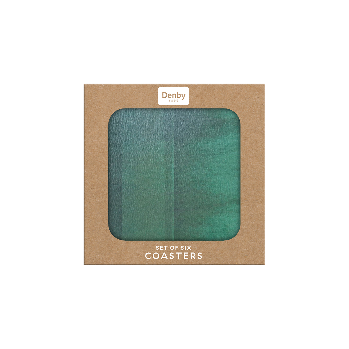 Colours Green Coasters - Set Of 6