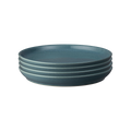 Elements Jade Dark Green Coupe Dinner Plates - Set Of 4