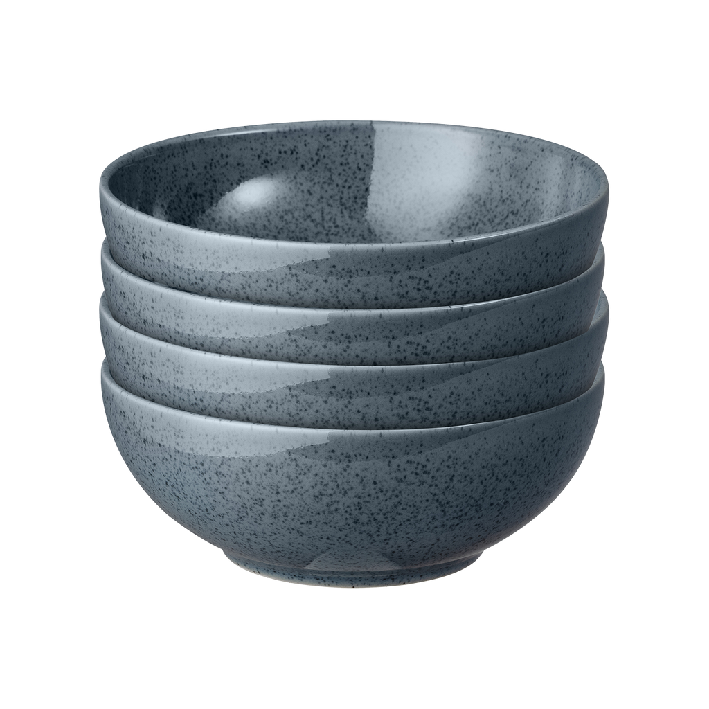 Dark Grey Speckle Cereal Bowls - Set Of 4