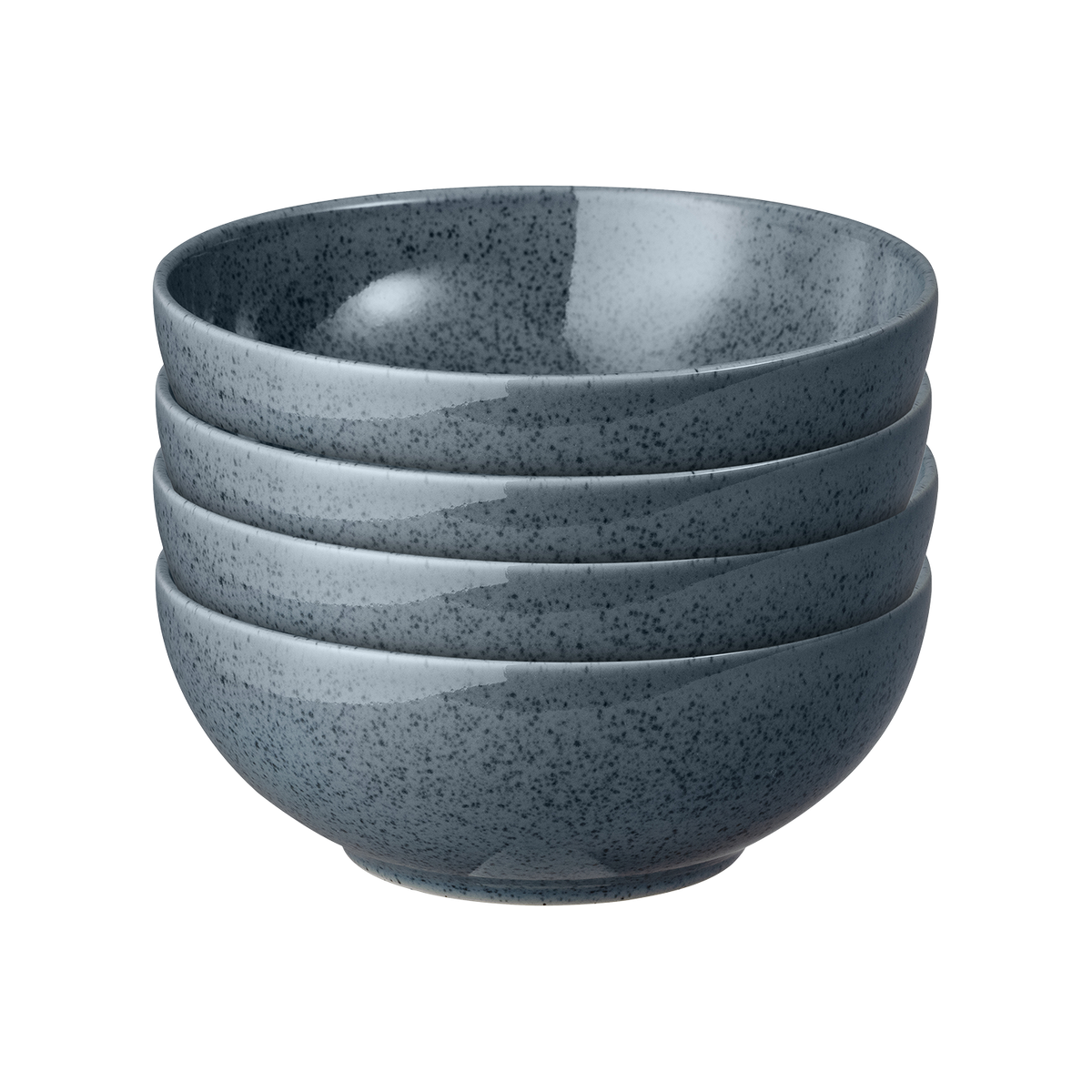 Dark Grey Speckle Cereal Bowls - Set Of 4