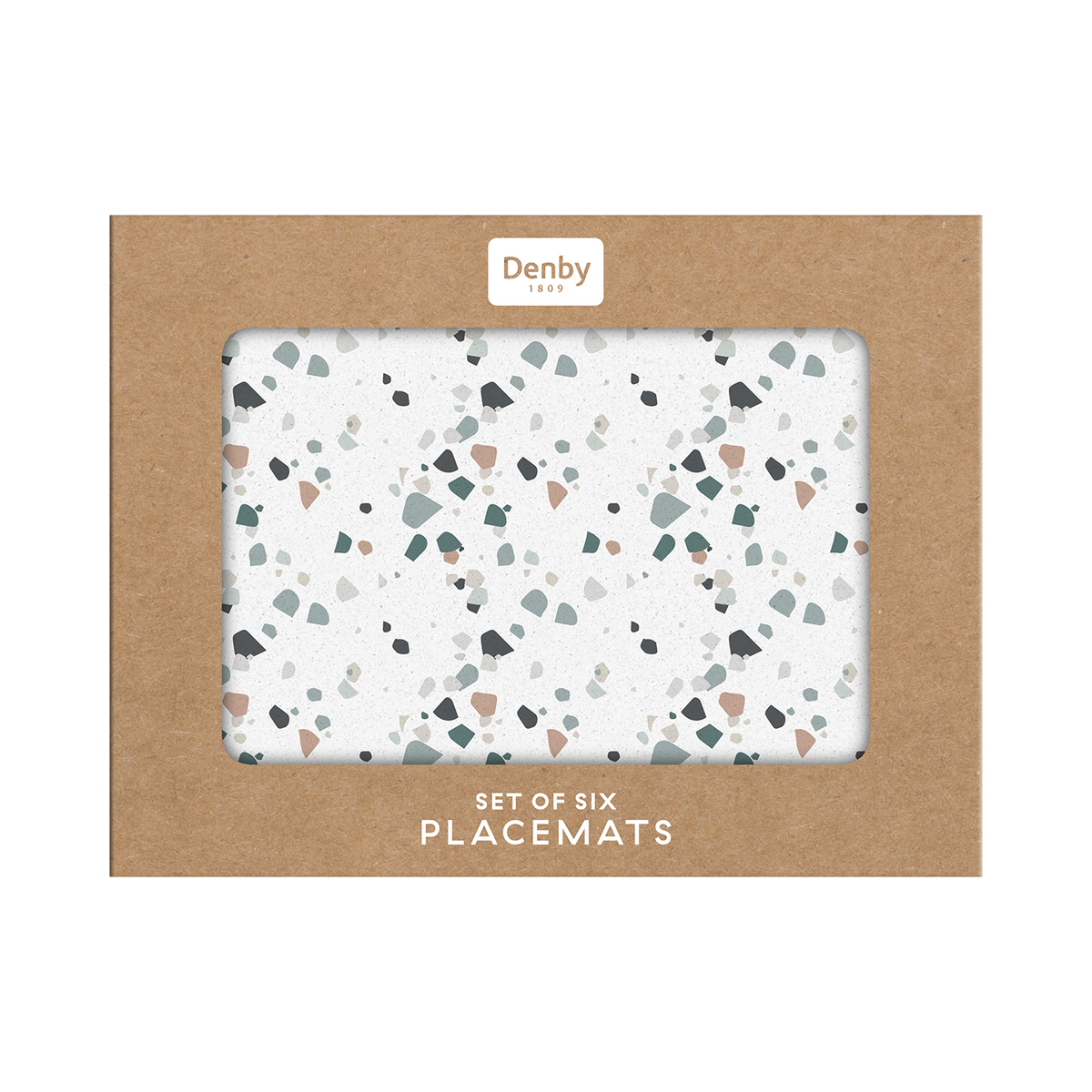 Elements Terrazzo Effect Neutrals Placemats - Set Of 6