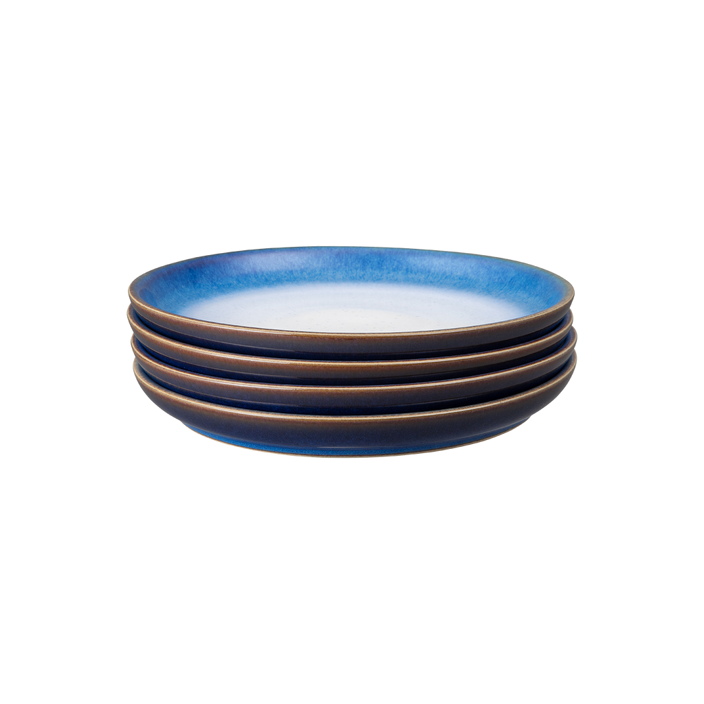 Blue Haze Coupe Medium Plates - Set Of 4