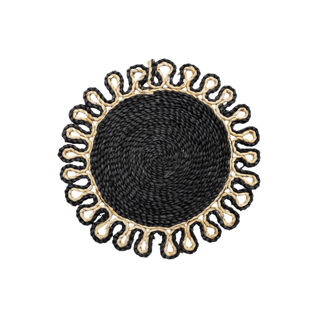 Denby Natural And Black Cornhusk Set Of 2 Placemats
