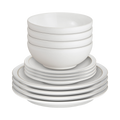 Cotton White 12 Piece Dinner Set