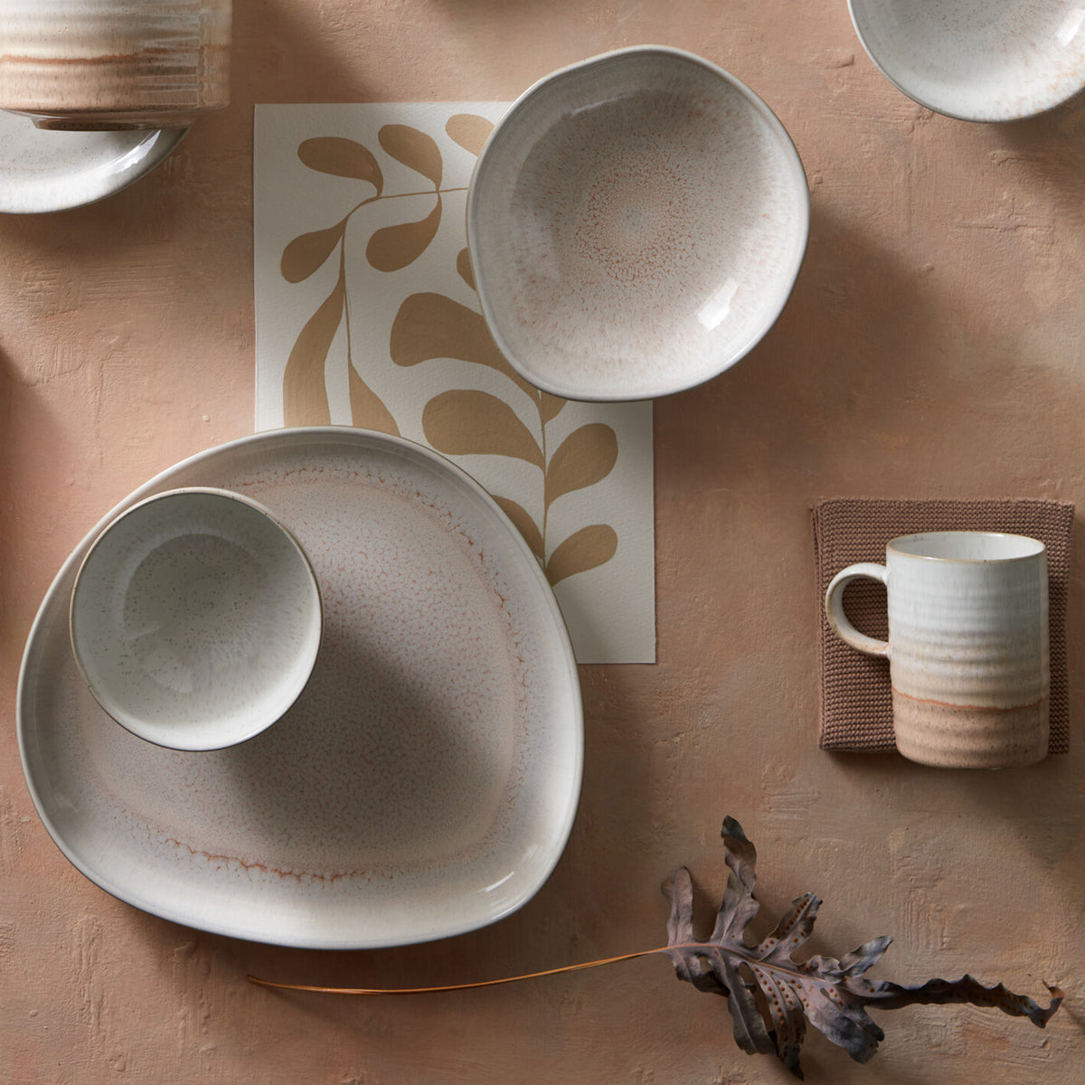 Kiln Coral Ridged Mug