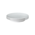 Carve White Medium Plates - Set Of 4