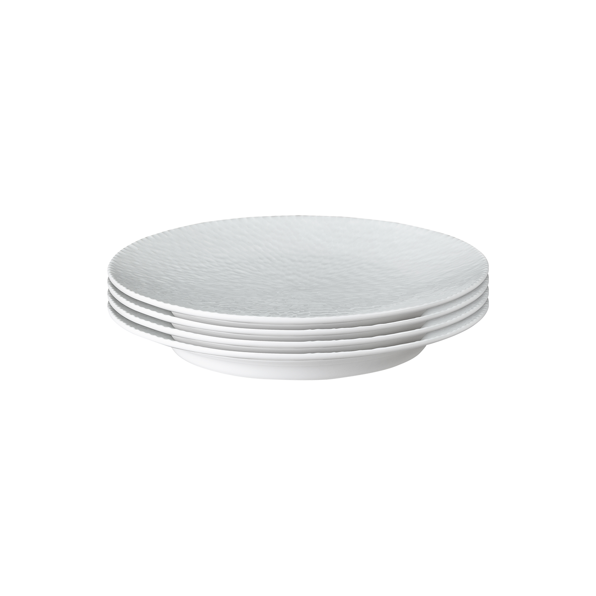 Carve White Medium Plates - Set Of 4