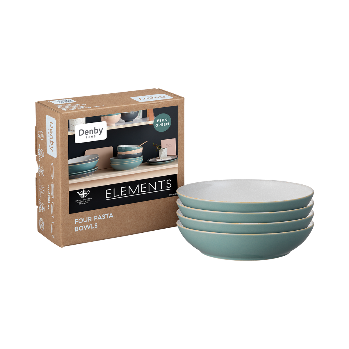 Elements Fern Green Pasta Bowl Set