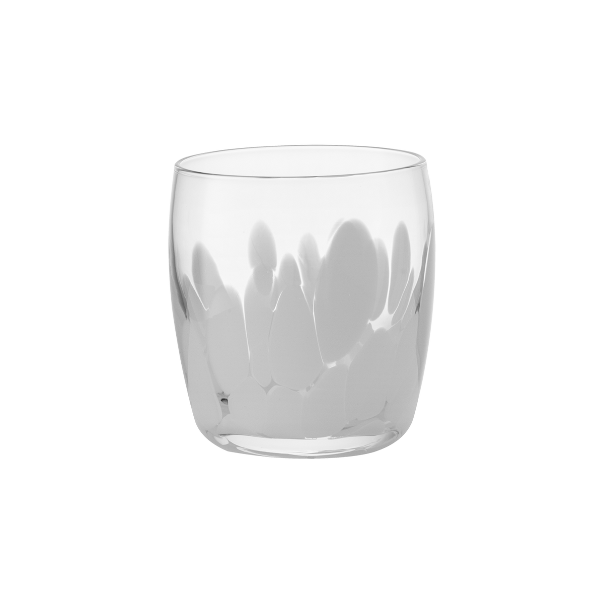 Contemporary Marbled White Small Tumblers - Set Of 2