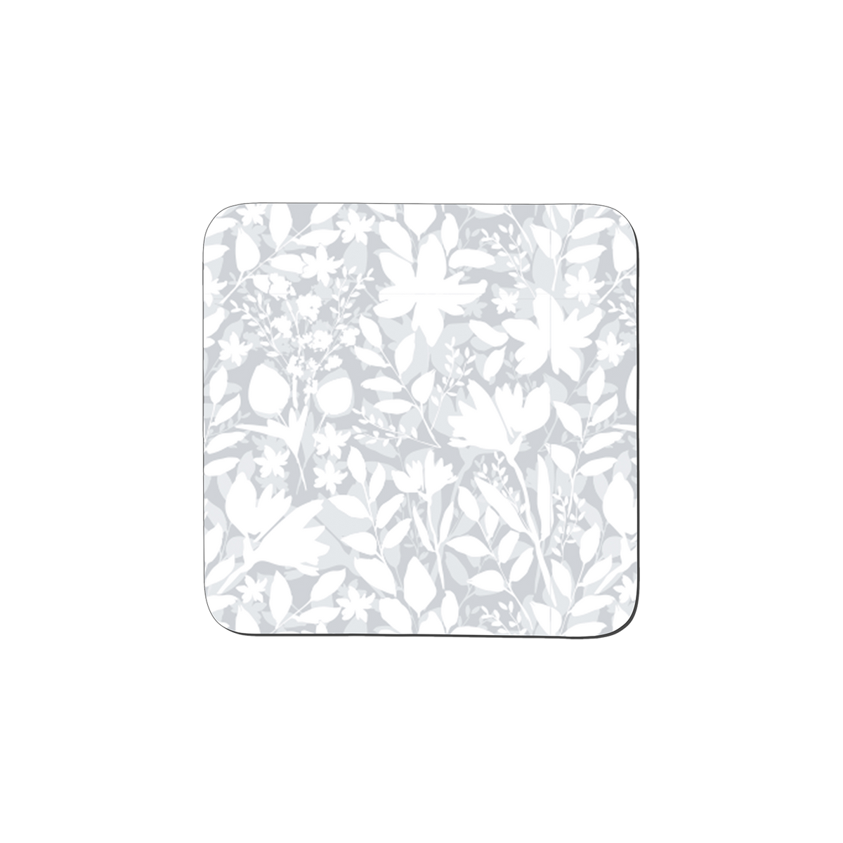 Grey Floral Coasters - Set Of 6