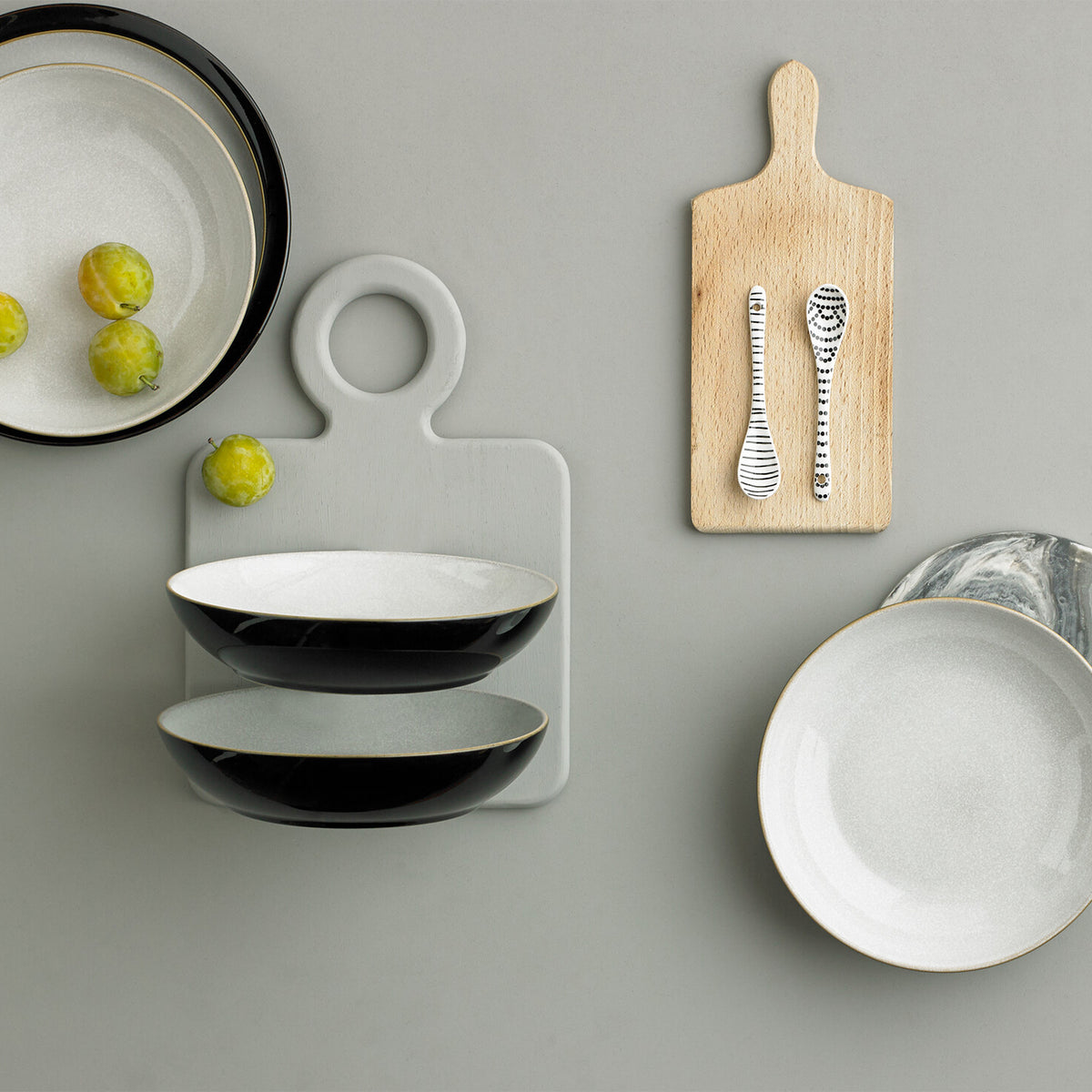 Elements Black Pasta Bowls - Set Of 4