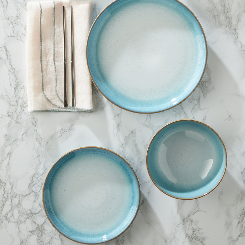 Azure Haze Coupe Dinner Plates - Set Of 4