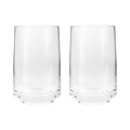 Contemporary Clear Large Tumblers - Set Of 2