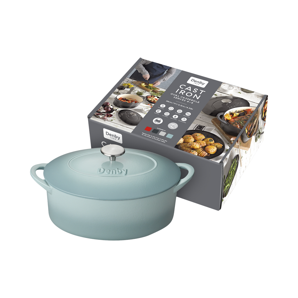 Denby Pavilion Cast Iron 28Cm Oval Casserole