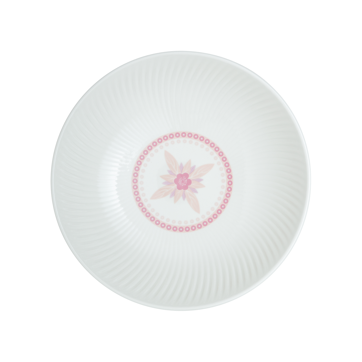 Arc White Danha Hwamun Pink Pasta Bowl
