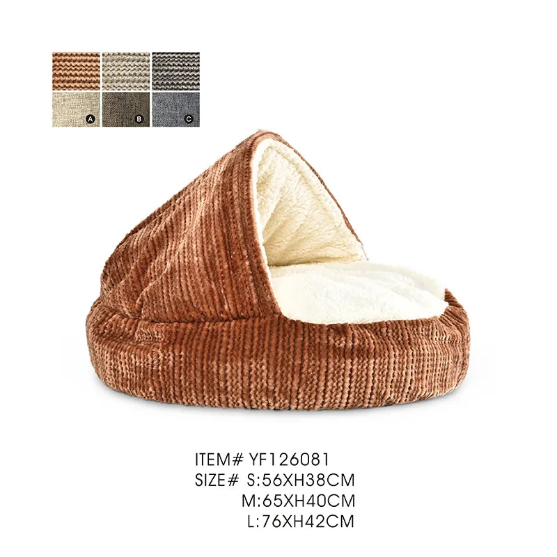 Large Hooded Pet Bed Dog Cat Bed