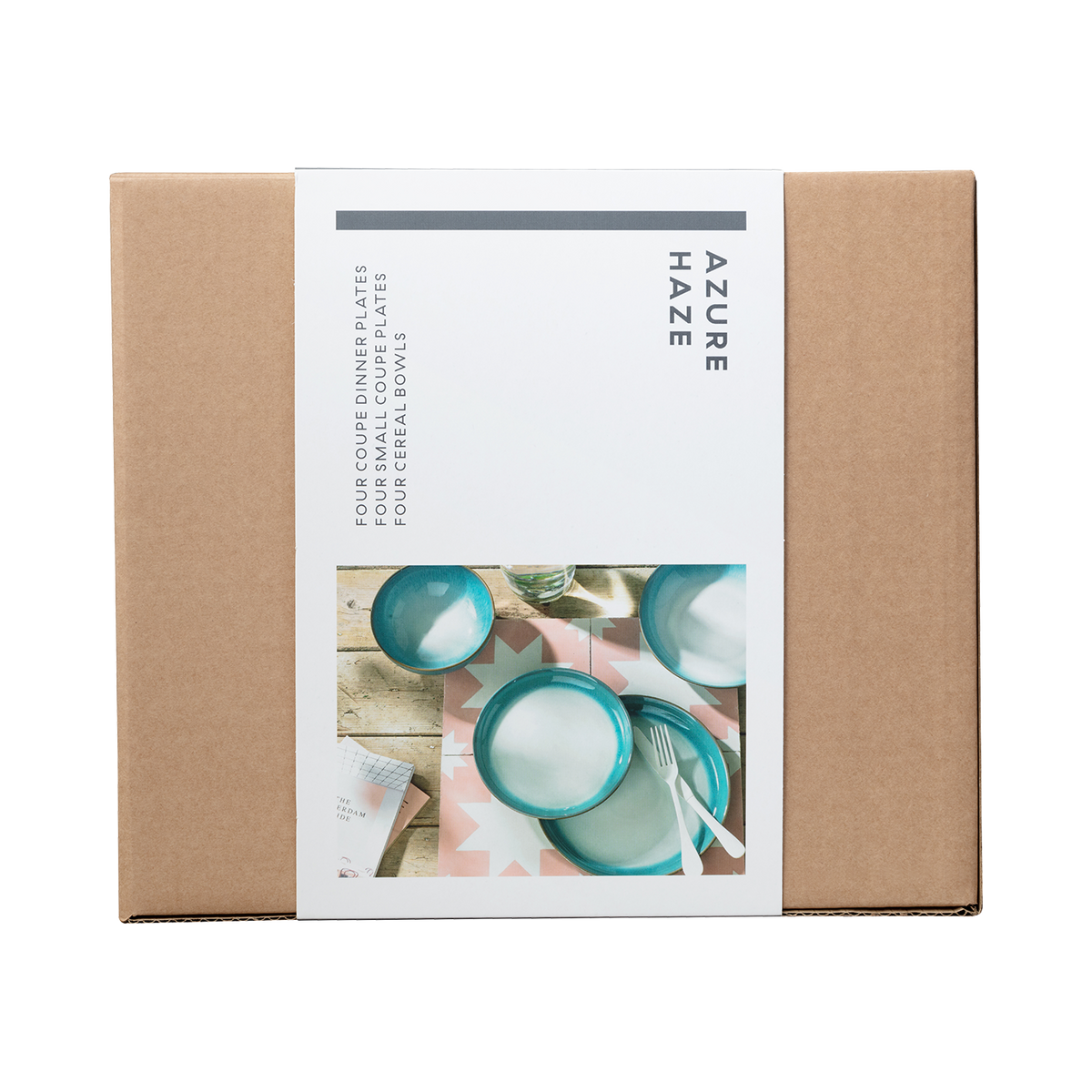 Azure Haze 12 Piece Coupe Dinner Set